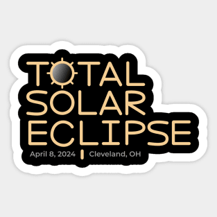 2024 Total Solar Eclipse Cleveland, Ohio Sticker